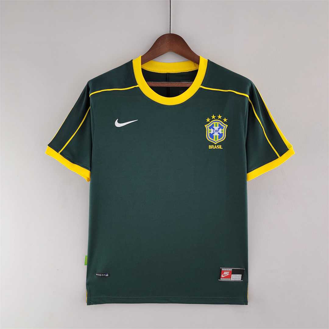 AAA Quality Brazil 1998 World Cup GK Dark Green Soccer Jersey